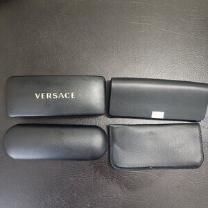 4 Random Hard Eyeglasses Case Snap Closing in Black